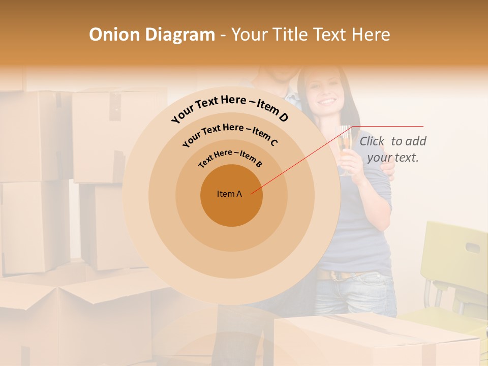 Move Home Caucasian PowerPoint Template