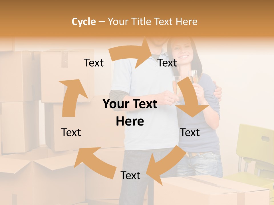 Move Home Caucasian PowerPoint Template
