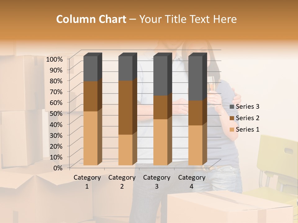 Move Home Caucasian PowerPoint Template