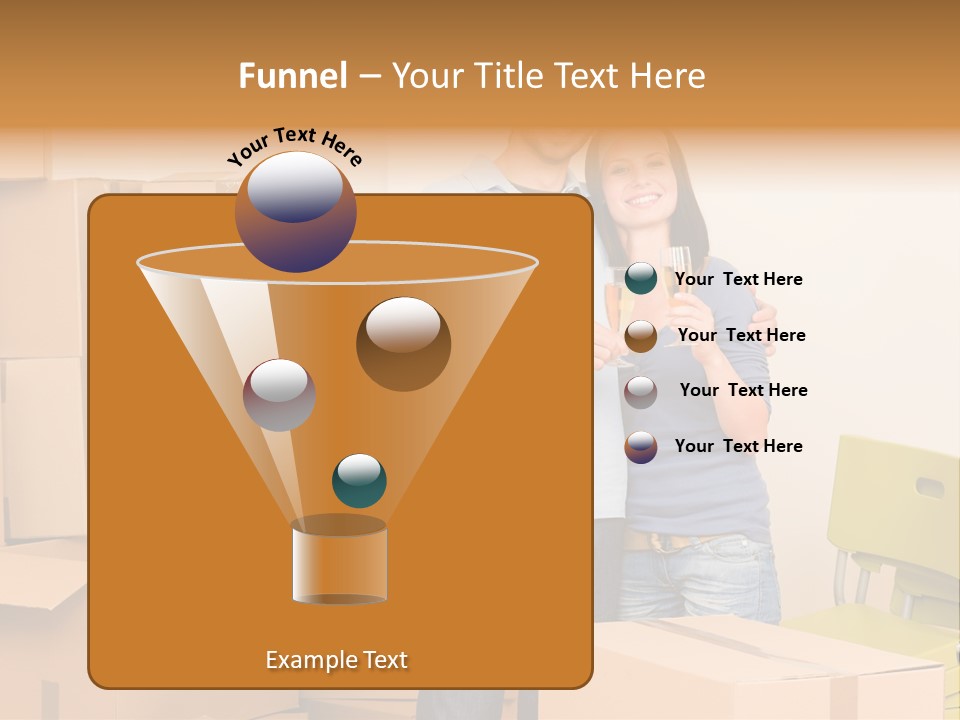 Move Home Caucasian PowerPoint Template