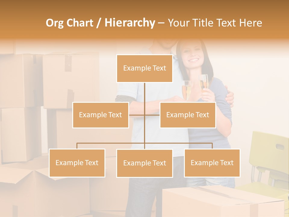 Move Home Caucasian PowerPoint Template