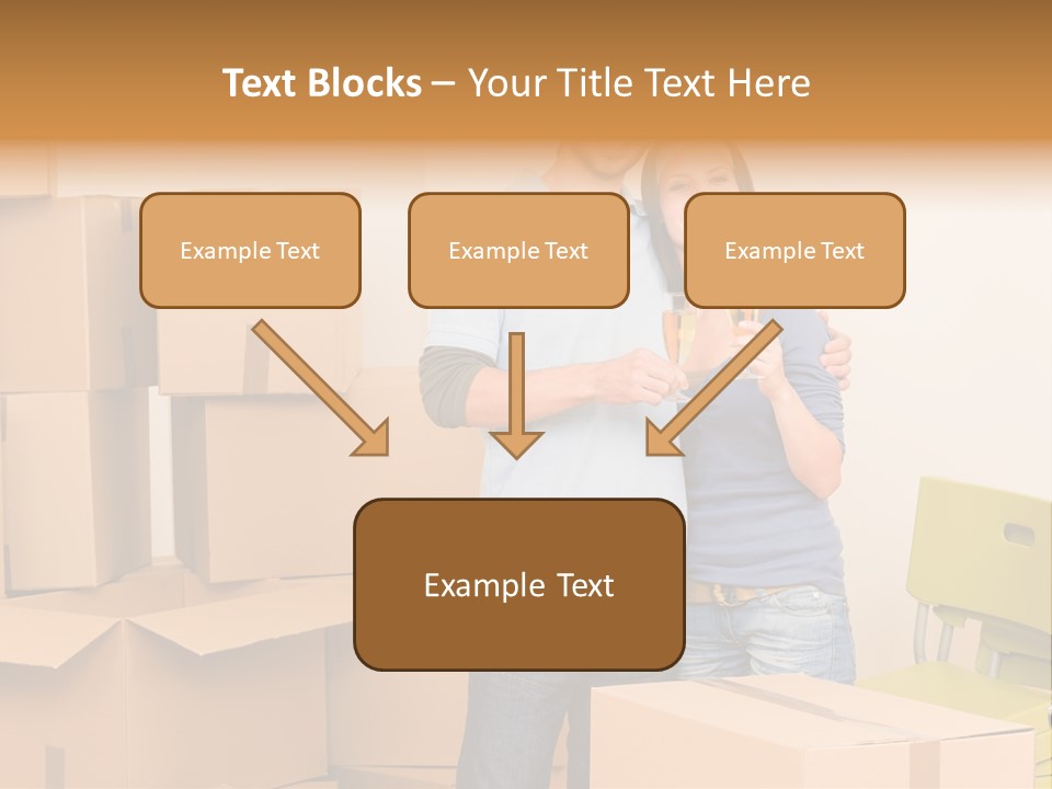 Move Home Caucasian PowerPoint Template