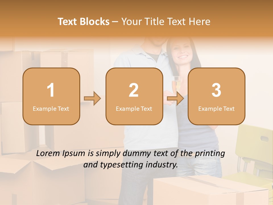 Move Home Caucasian PowerPoint Template