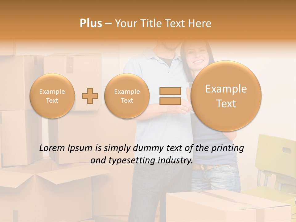 Move Home Caucasian PowerPoint Template