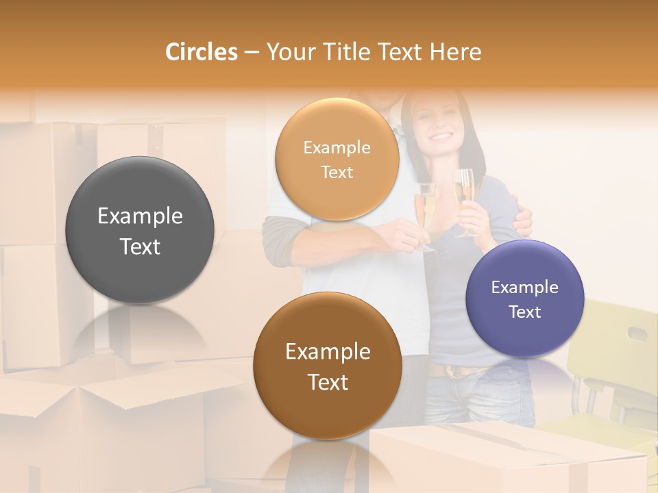 Move Home Caucasian PowerPoint Template