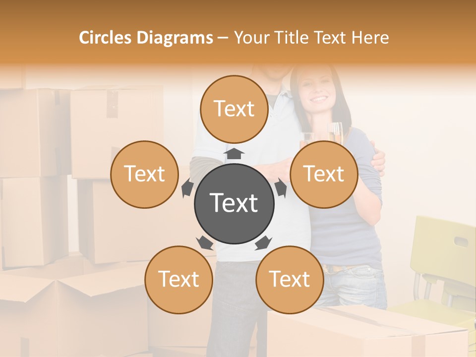 Move Home Caucasian PowerPoint Template