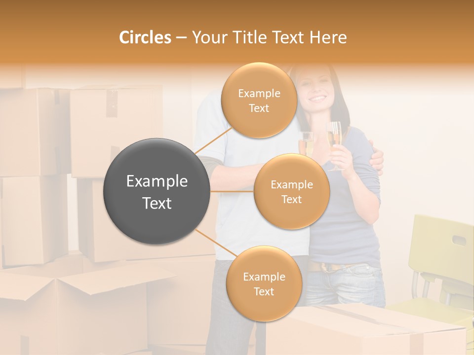 Move Home Caucasian PowerPoint Template