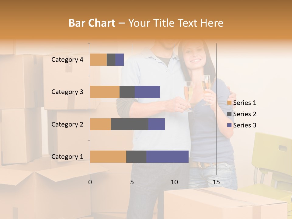 Move Home Caucasian PowerPoint Template