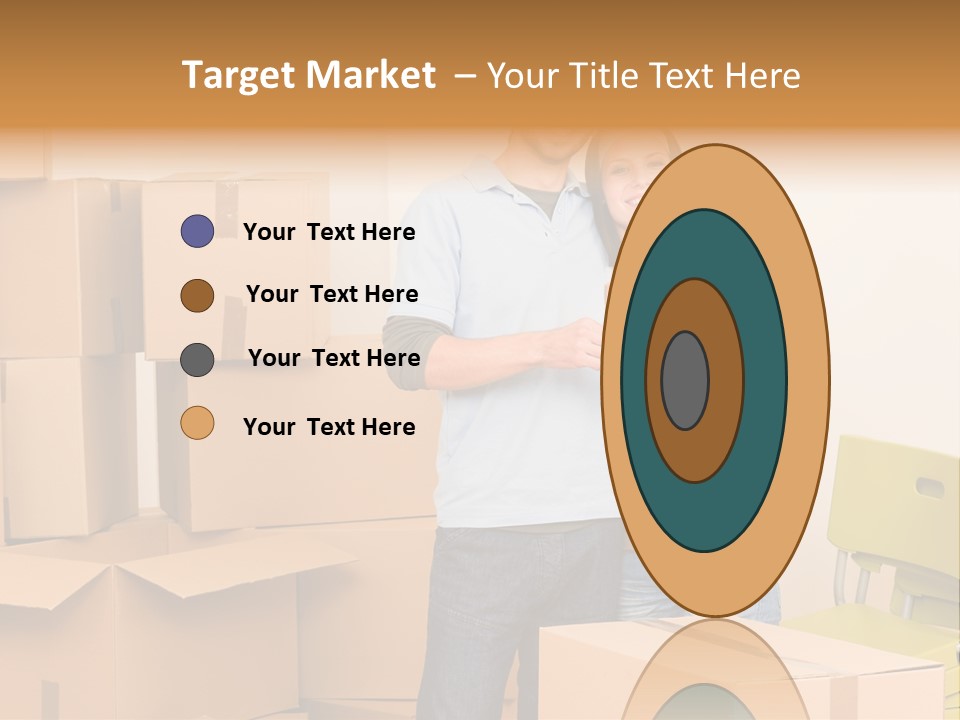 Move Home Caucasian PowerPoint Template