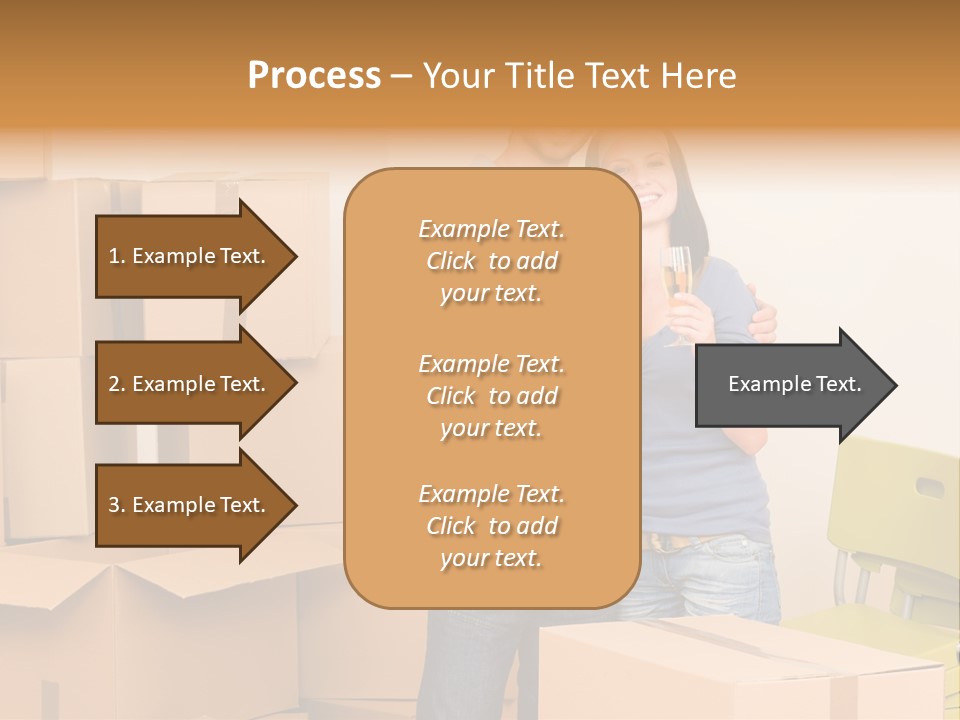 Move Home Caucasian PowerPoint Template