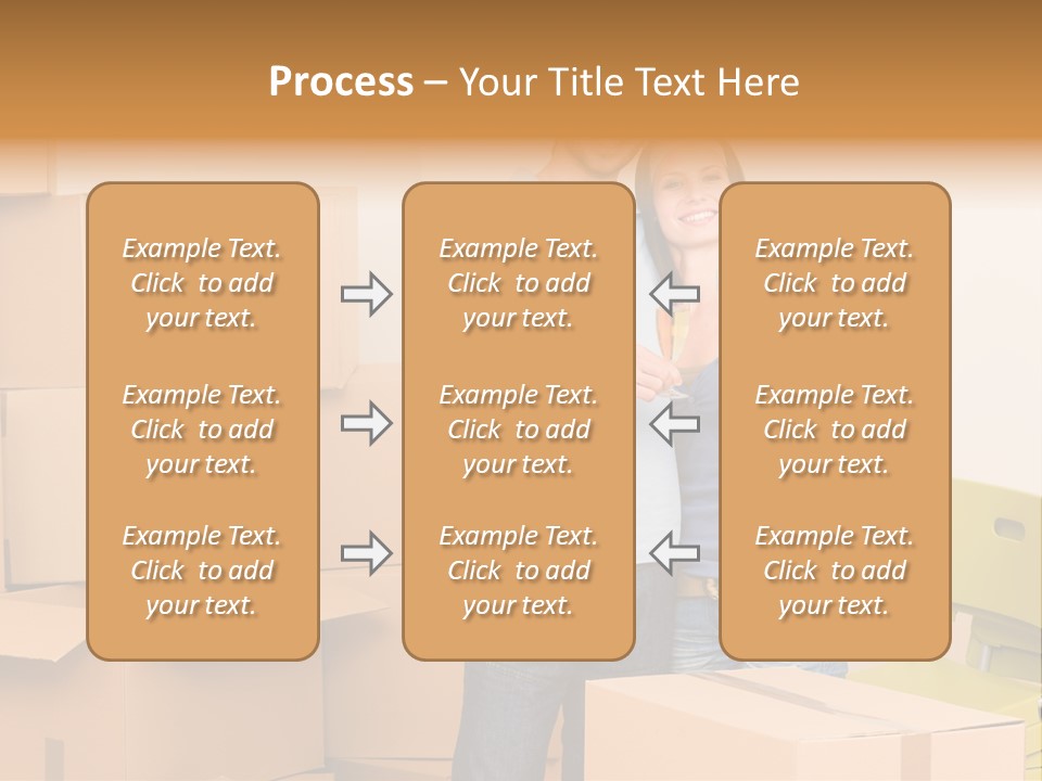Move Home Caucasian PowerPoint Template