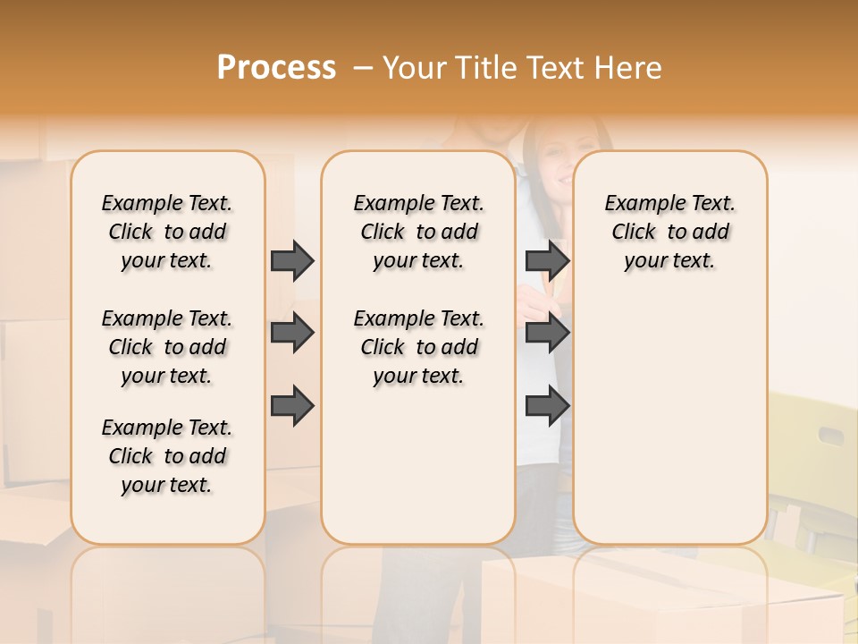 Move Home Caucasian PowerPoint Template