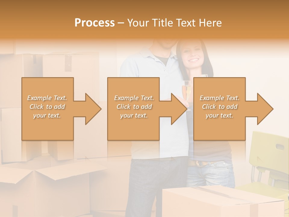Move Home Caucasian PowerPoint Template