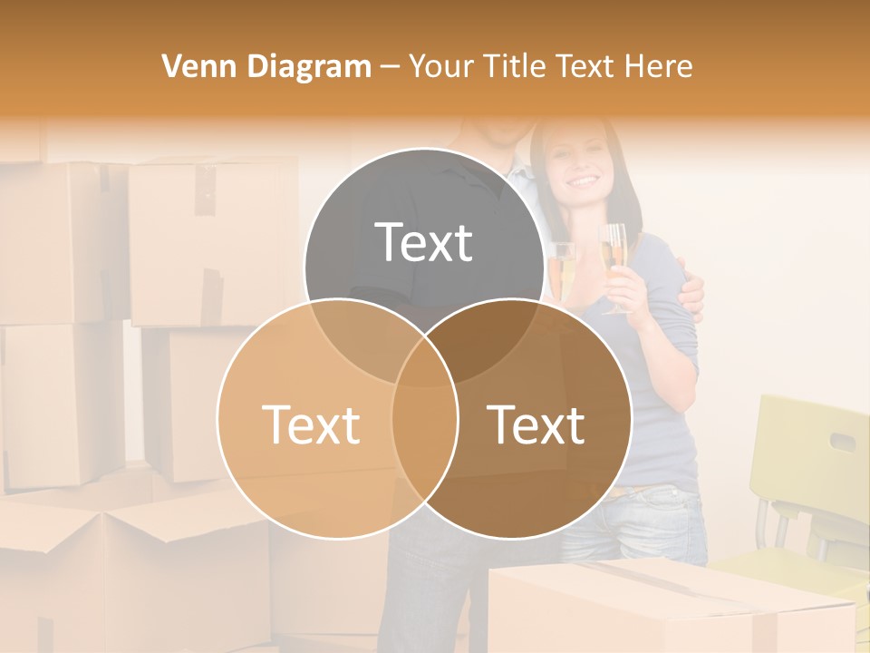 Move Home Caucasian PowerPoint Template