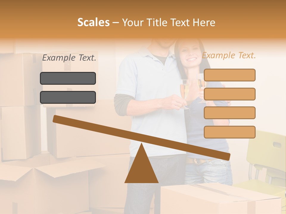 Move Home Caucasian PowerPoint Template