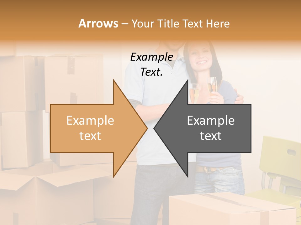 Move Home Caucasian PowerPoint Template