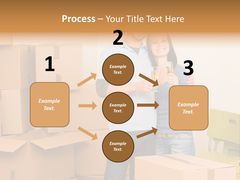 Move Home Caucasian PowerPoint Template