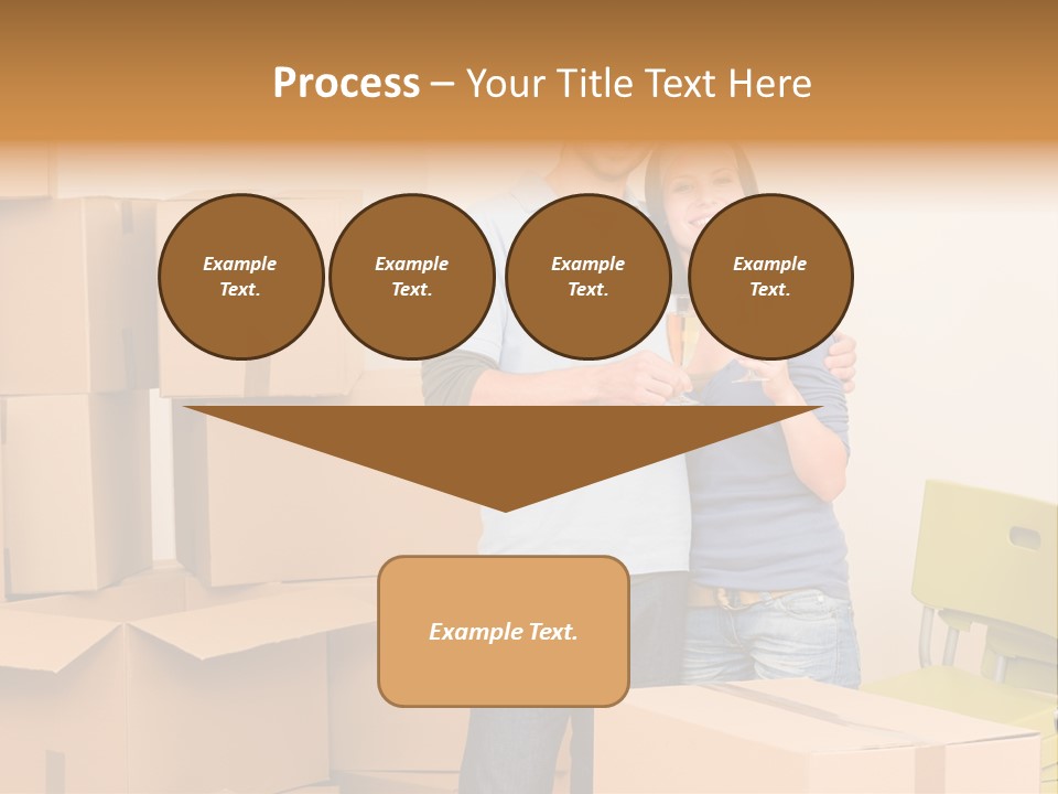 Move Home Caucasian PowerPoint Template