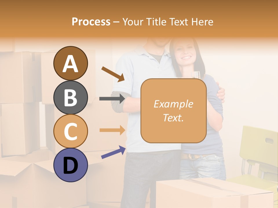 Move Home Caucasian PowerPoint Template