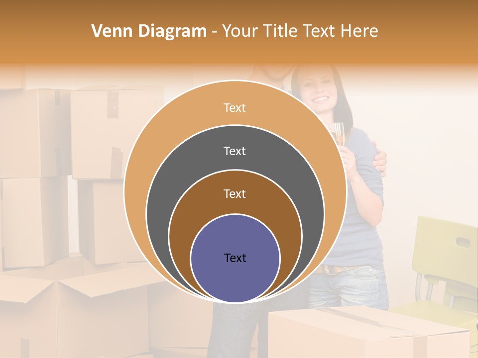 Move Home Caucasian PowerPoint Template