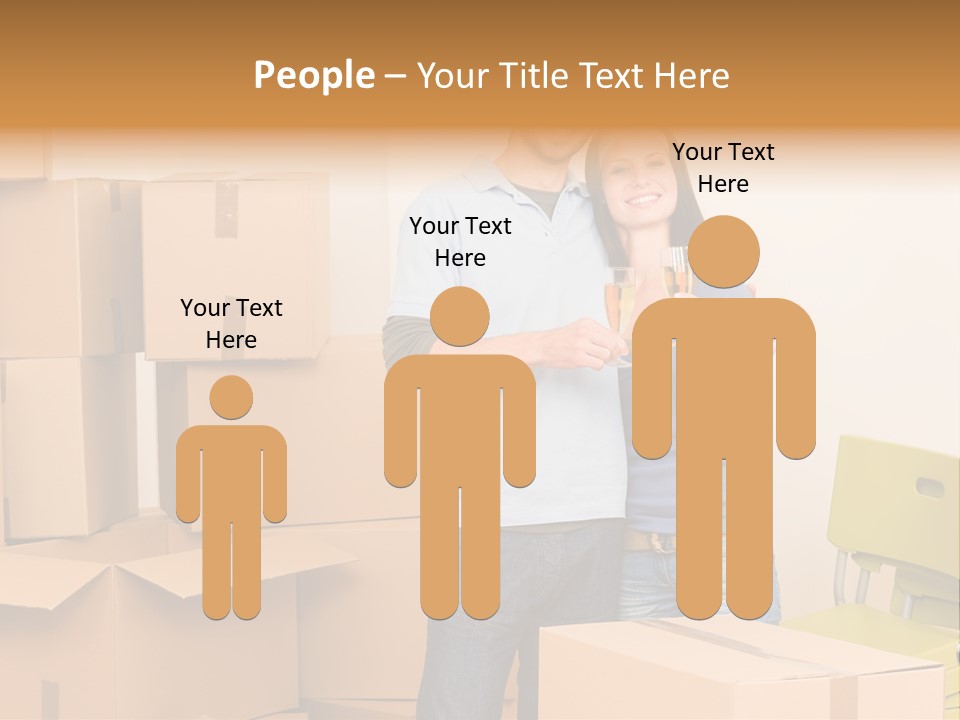 Move Home Caucasian PowerPoint Template
