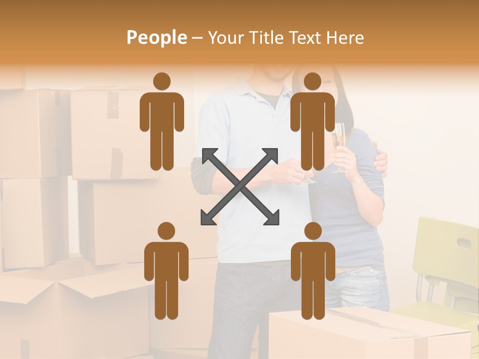 Move Home Caucasian PowerPoint Template
