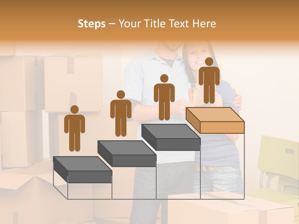 Move Home Caucasian PowerPoint Template
