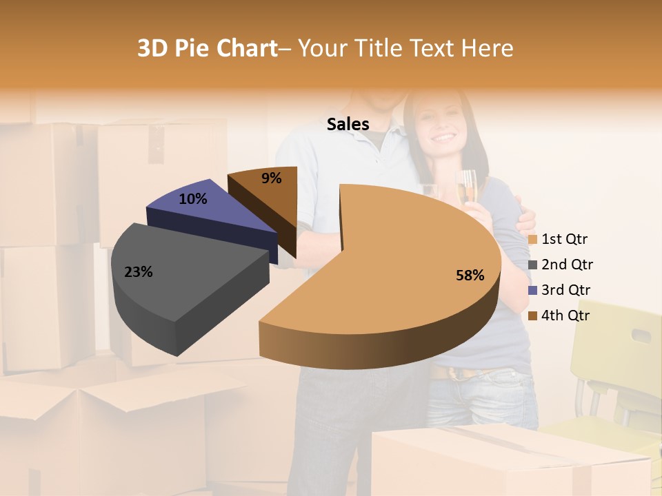 Move Home Caucasian PowerPoint Template