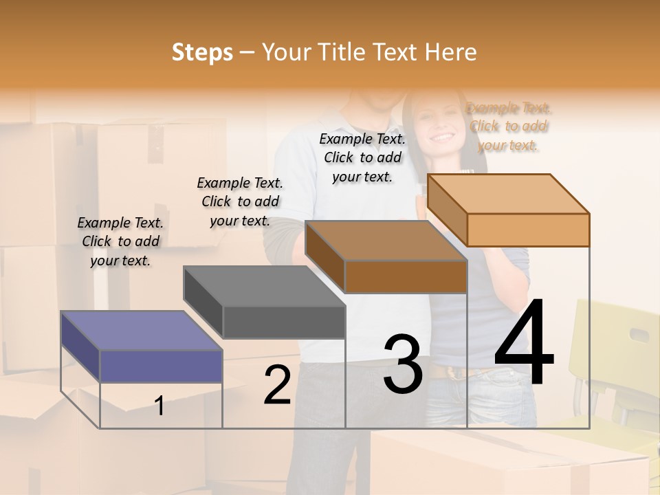 Move Home Caucasian PowerPoint Template