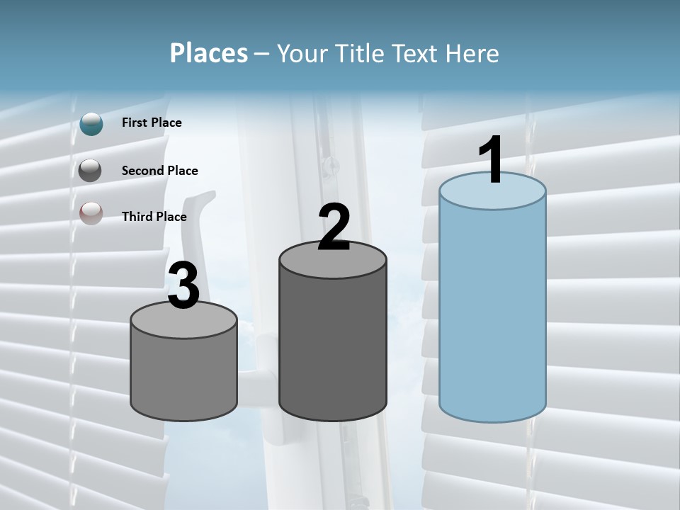 A Close Up Of A Closed Window With Blinds PowerPoint Template