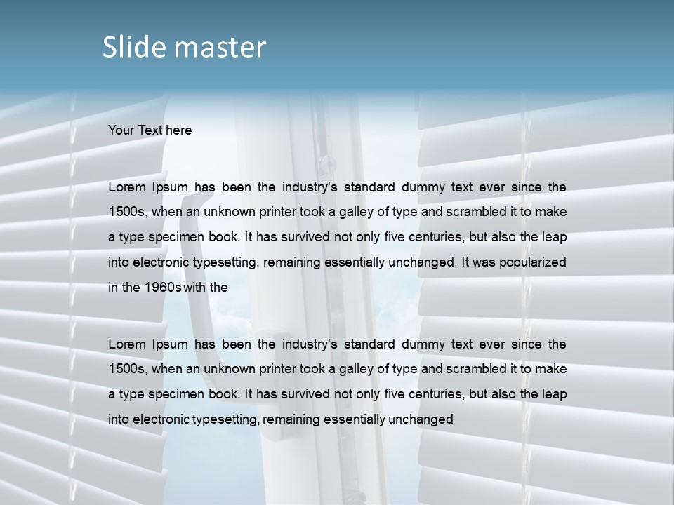 A Close Up Of A Closed Window With Blinds PowerPoint Template