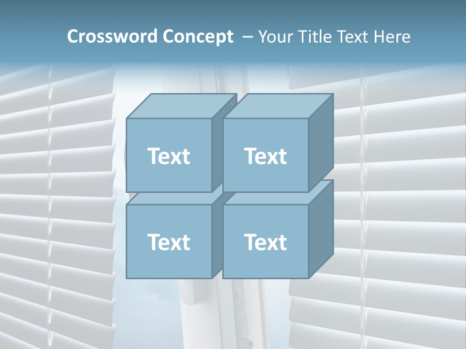 A Close Up Of A Closed Window With Blinds PowerPoint Template