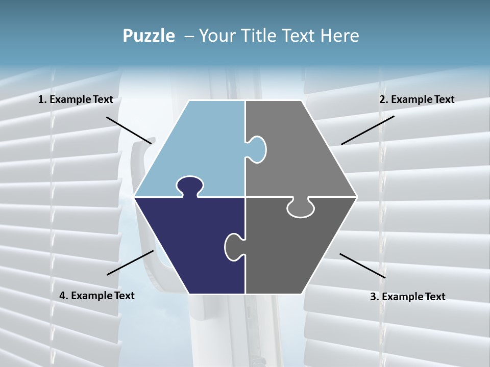 A Close Up Of A Closed Window With Blinds PowerPoint Template