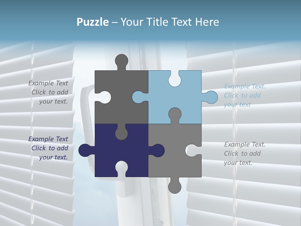 A Close Up Of A Closed Window With Blinds PowerPoint Template