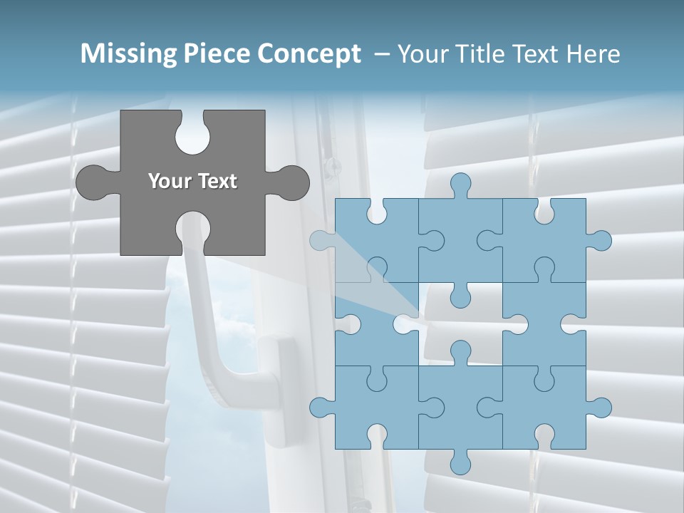 A Close Up Of A Closed Window With Blinds PowerPoint Template