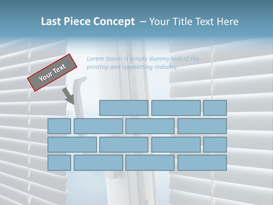 A Close Up Of A Closed Window With Blinds PowerPoint Template