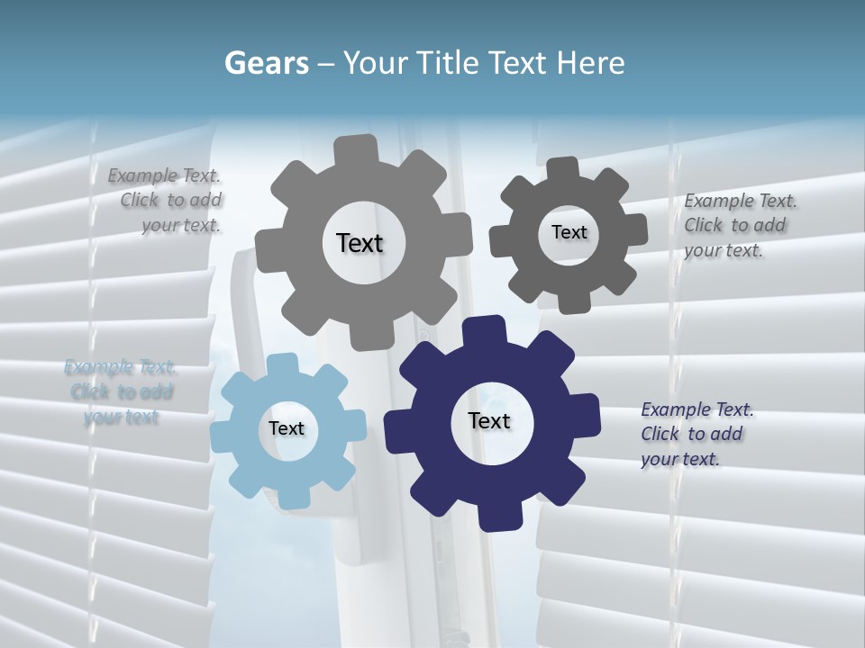 A Close Up Of A Closed Window With Blinds PowerPoint Template