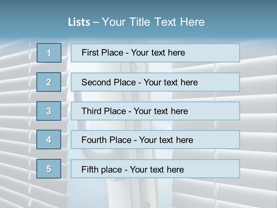 A Close Up Of A Closed Window With Blinds PowerPoint Template