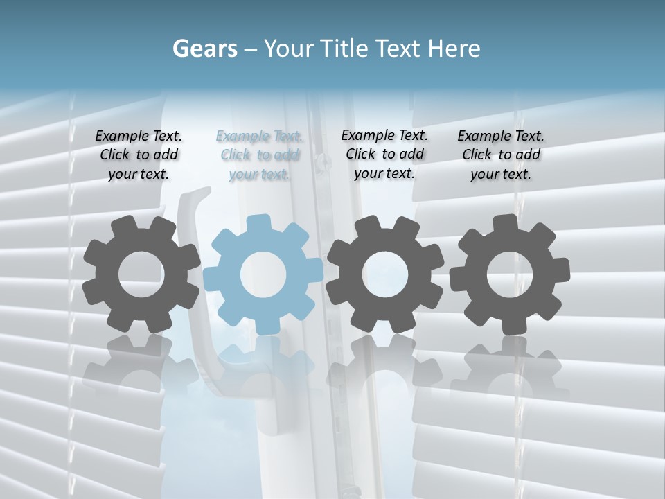 A Close Up Of A Closed Window With Blinds PowerPoint Template