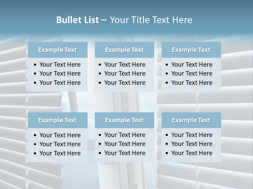 A Close Up Of A Closed Window With Blinds PowerPoint Template