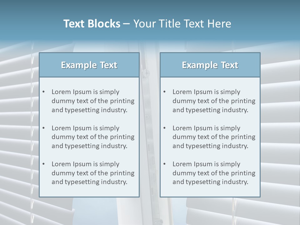A Close Up Of A Closed Window With Blinds PowerPoint Template