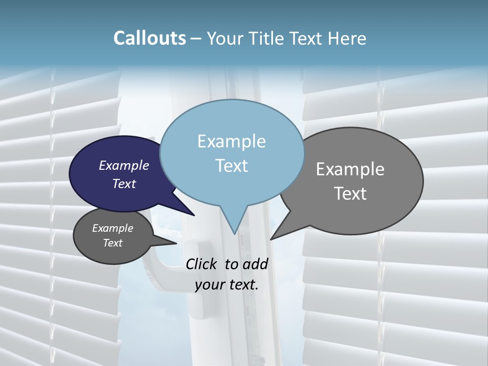 A Close Up Of A Closed Window With Blinds PowerPoint Template