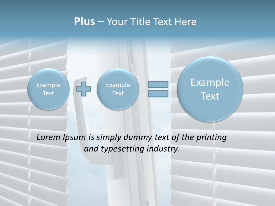 A Close Up Of A Closed Window With Blinds PowerPoint Template