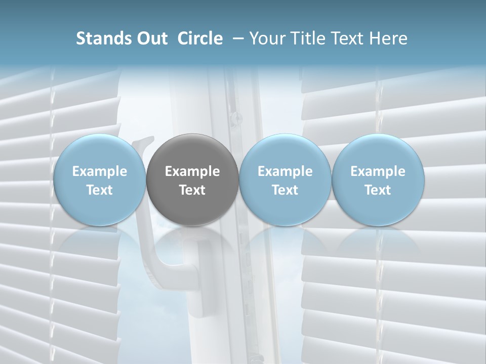A Close Up Of A Closed Window With Blinds PowerPoint Template