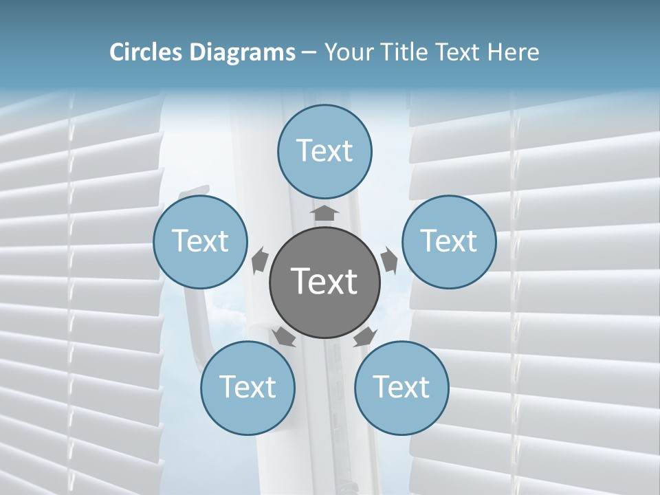 A Close Up Of A Closed Window With Blinds PowerPoint Template