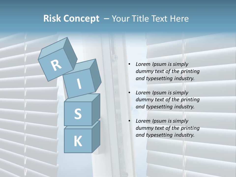 A Close Up Of A Closed Window With Blinds PowerPoint Template