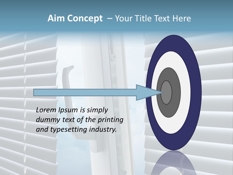 A Close Up Of A Closed Window With Blinds PowerPoint Template