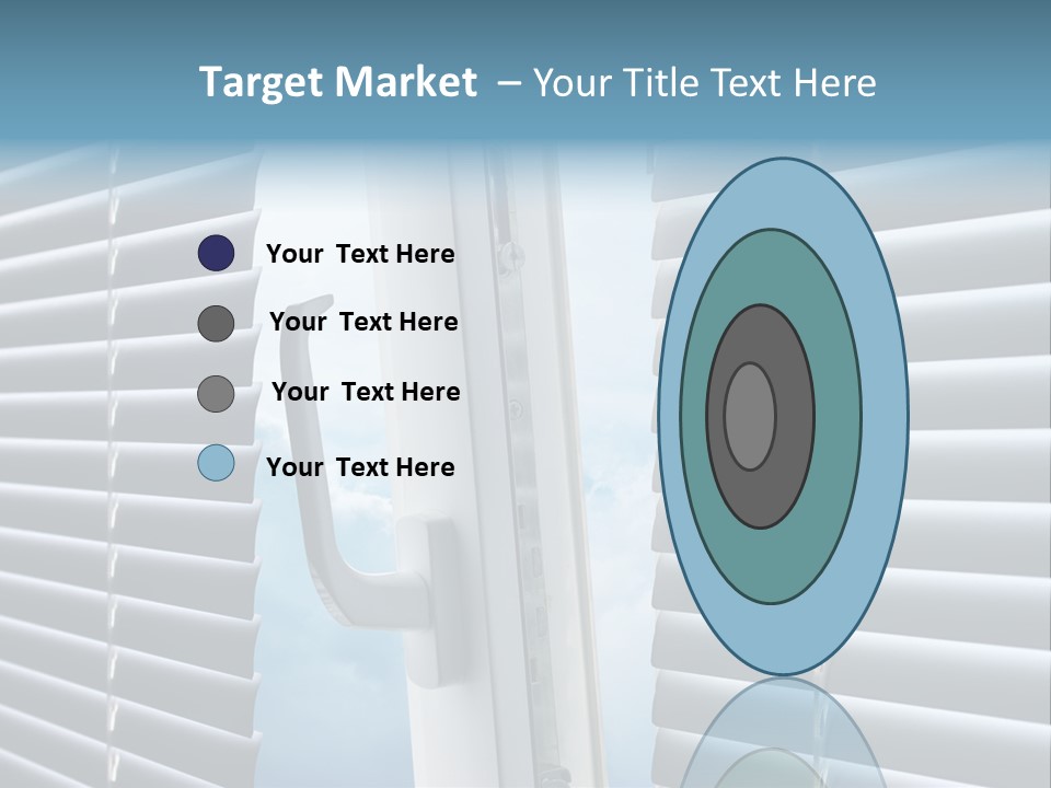 A Close Up Of A Closed Window With Blinds PowerPoint Template