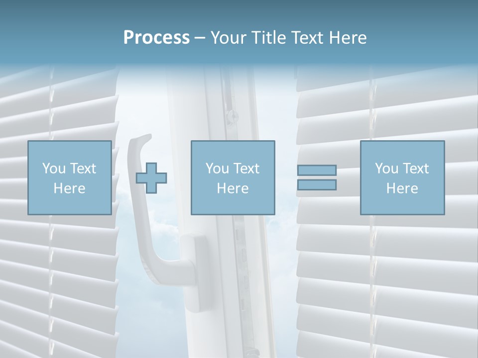 A Close Up Of A Closed Window With Blinds PowerPoint Template