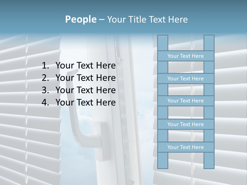 A Close Up Of A Closed Window With Blinds PowerPoint Template